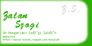 zalan szogi business card